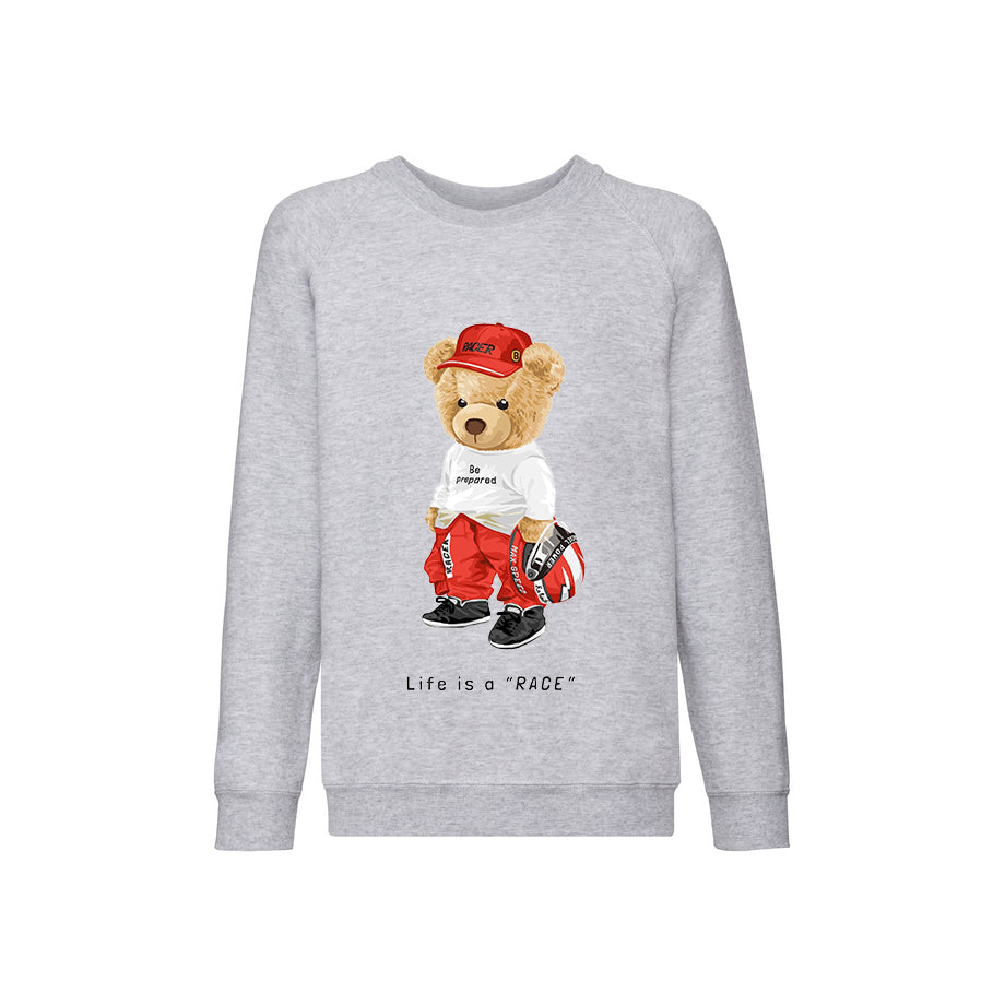 Eco-Friendly Racer Bear Kids Sweater