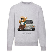 Eco-Friendly Retro Car Bear Pullover