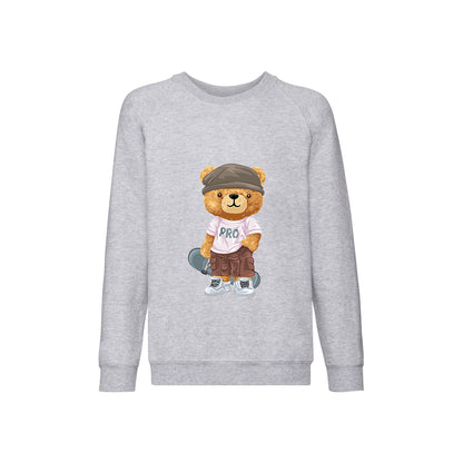 Eco-Friendly Skater Bear Kids Sweater