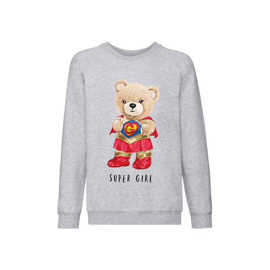 Eco-Friendly Supergirl Bear Kids Sweater