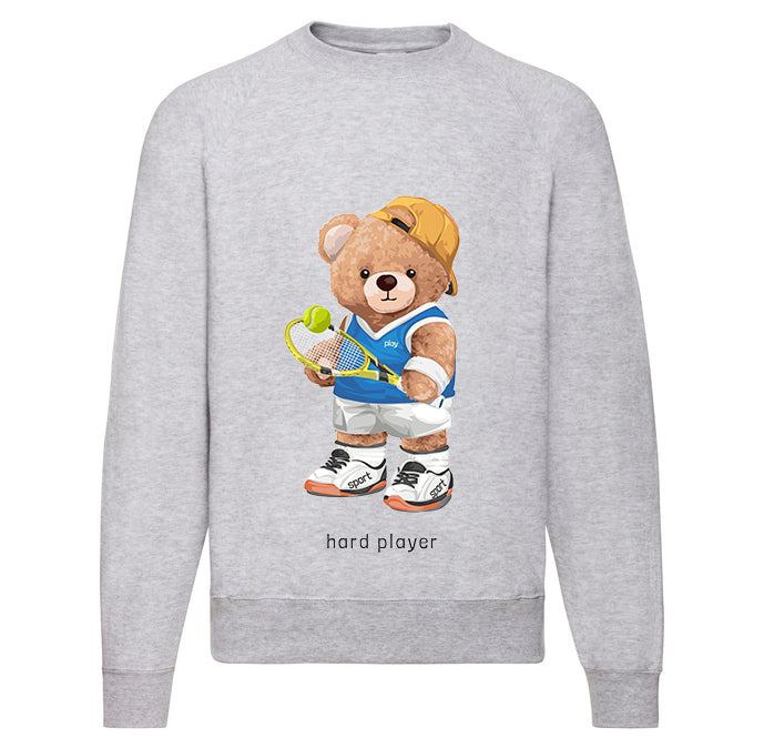 Eco-Friendly Tennis Player Bear Pullover