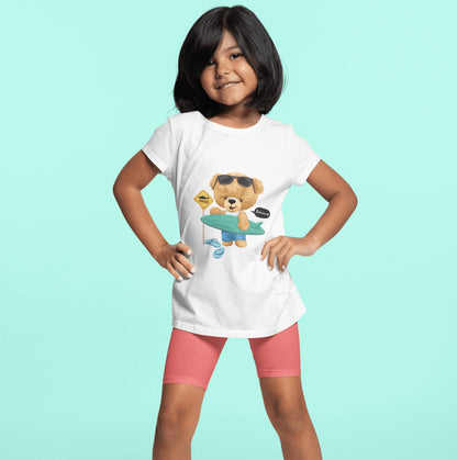 Eco-Friendly Surf Bear Kids T-shirt