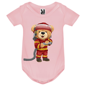 Eco-Friendly Firefighter Bear Baby Bodysuit