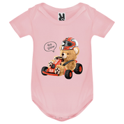 Eco-Friendly Karting Bear Baby Bodysuit
