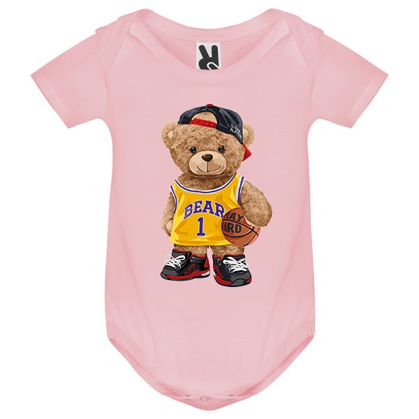 Eco-Friendly Lakers Bear Baby Bodysuit