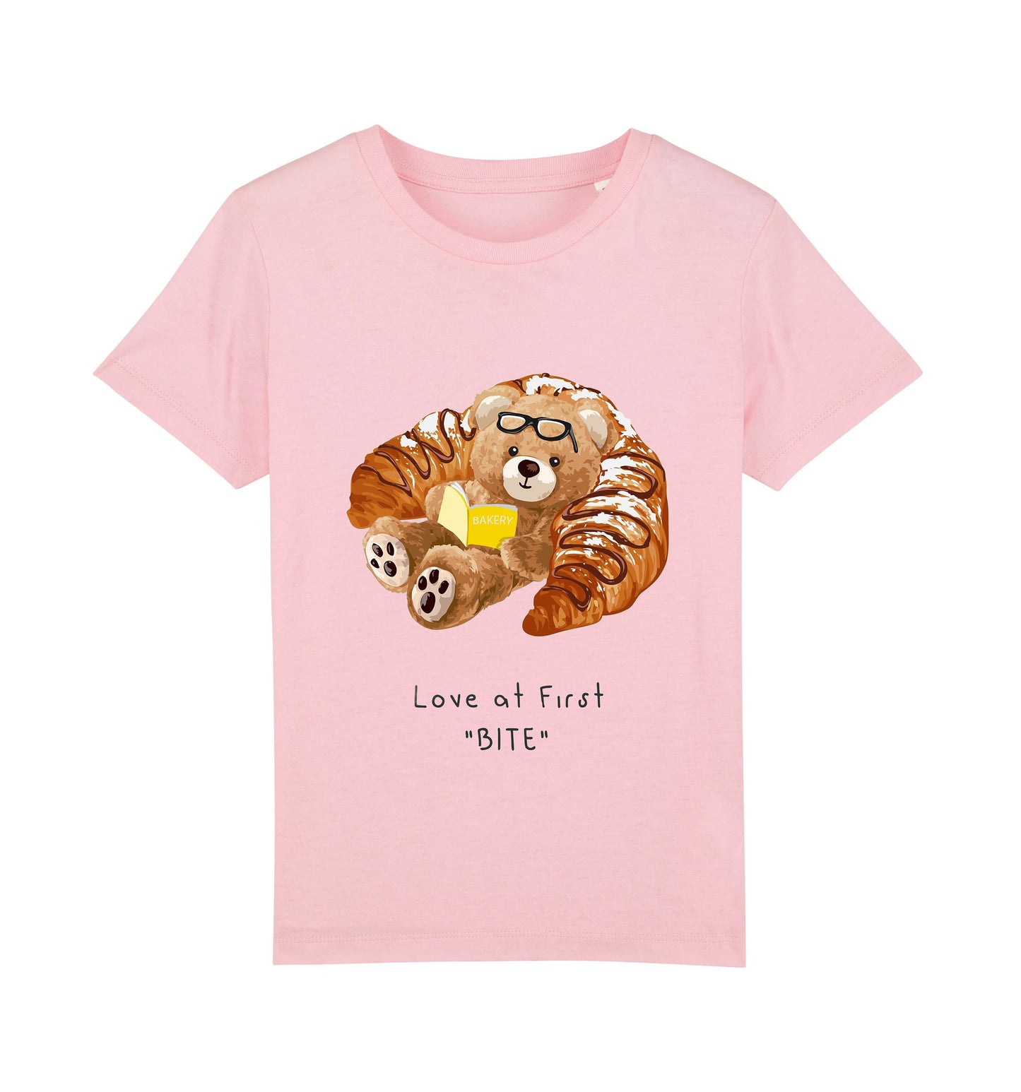 Eco-Friendly Croissant Bear Kids T-shirt
