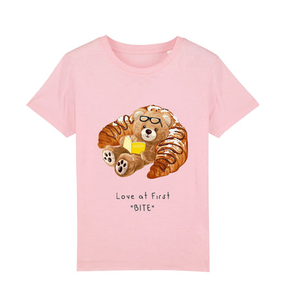 Eco-Friendly Croissant Bear Kids T-shirt