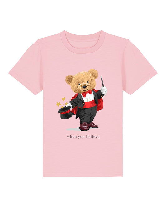 Eco-Friendly Magician Bear Kids T-shirt