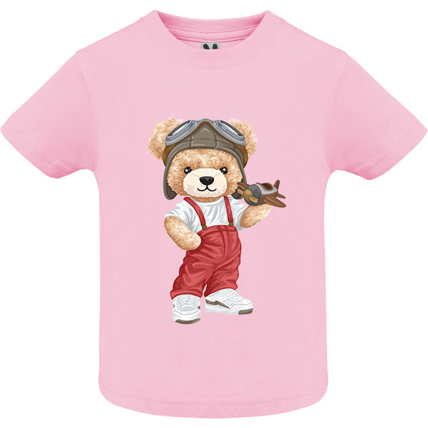 Eco-Friendly Pilot Bear Baby T-shirt