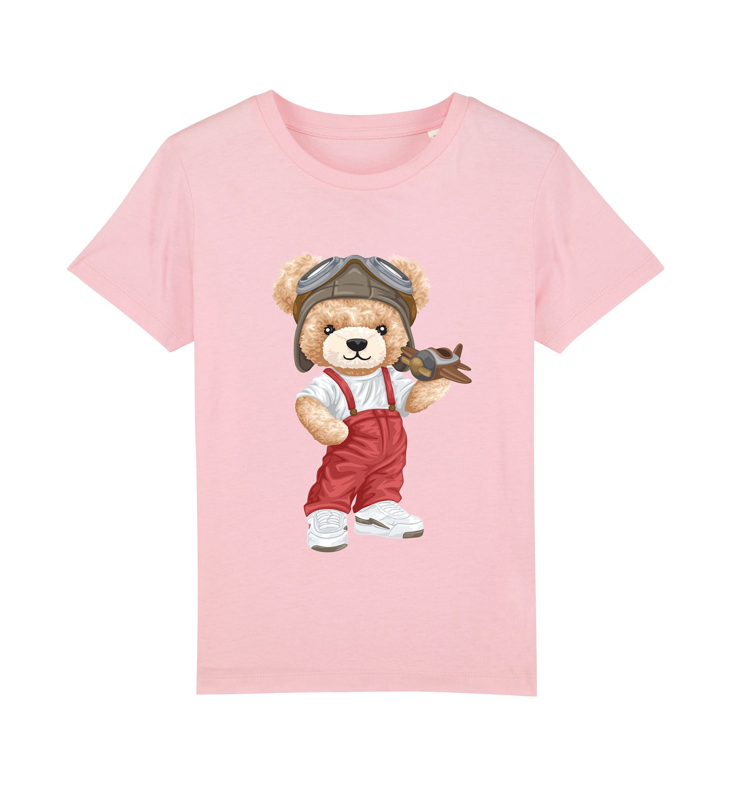 Eco-Friendly Pilot Bear Kids T-shirt