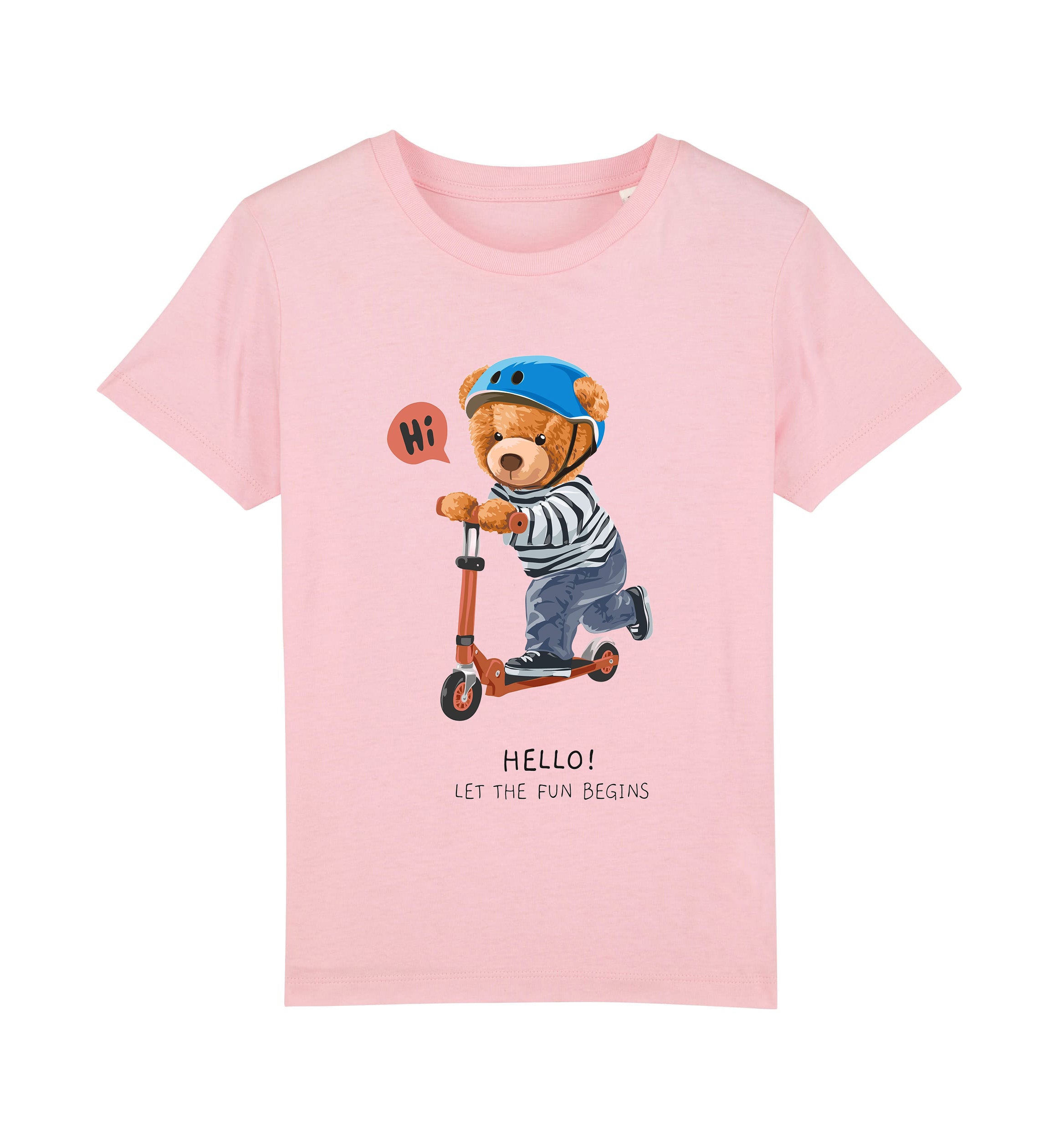 Eco-Friendly Scooter Bear Kids T-shirt