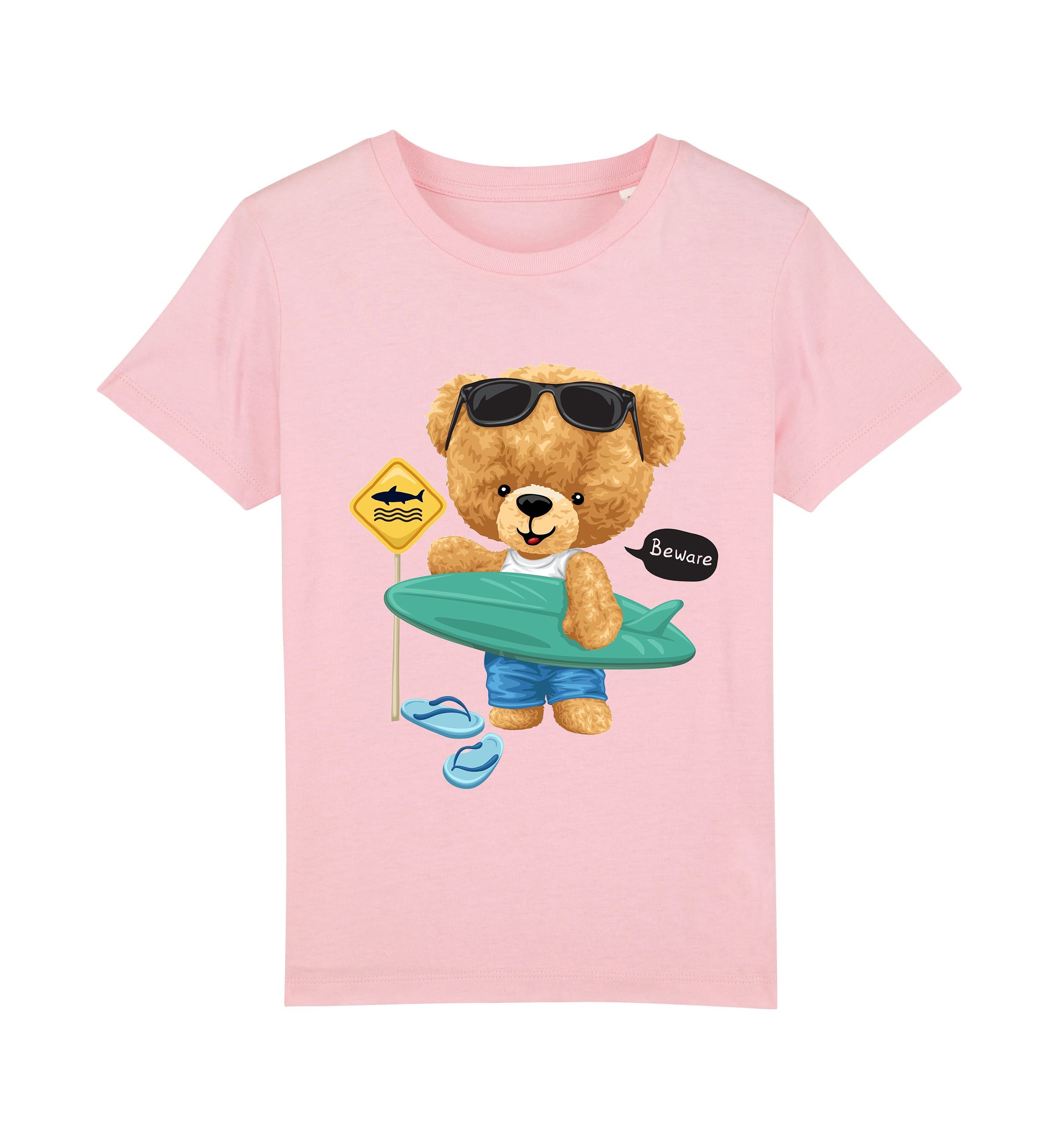 Eco-Friendly Surf Bear Kids T-shirt