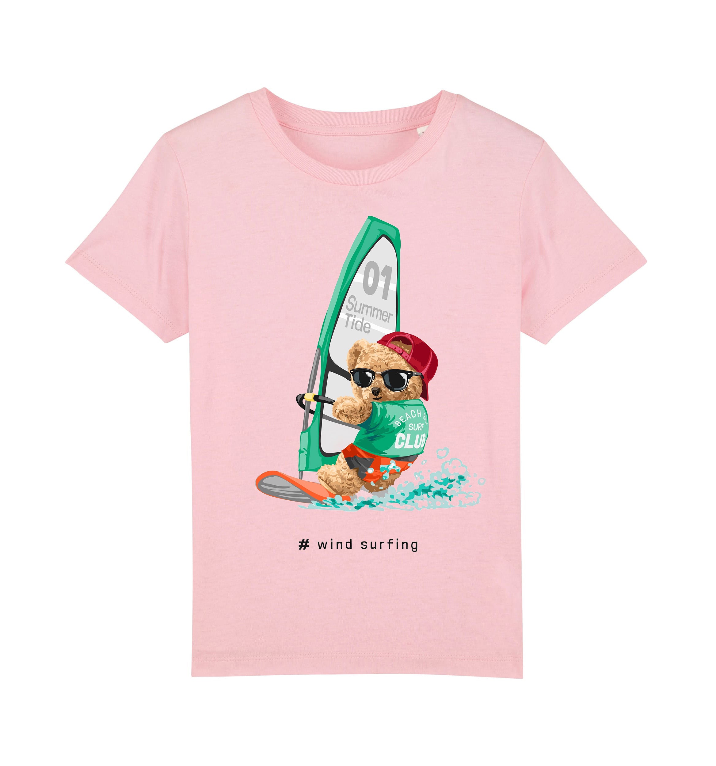 Eco-Friendly Surf Jet Bear Kids T-shirt