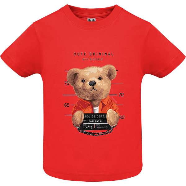 Eco-Friendly Cute Criminal Bear Baby T-shirt