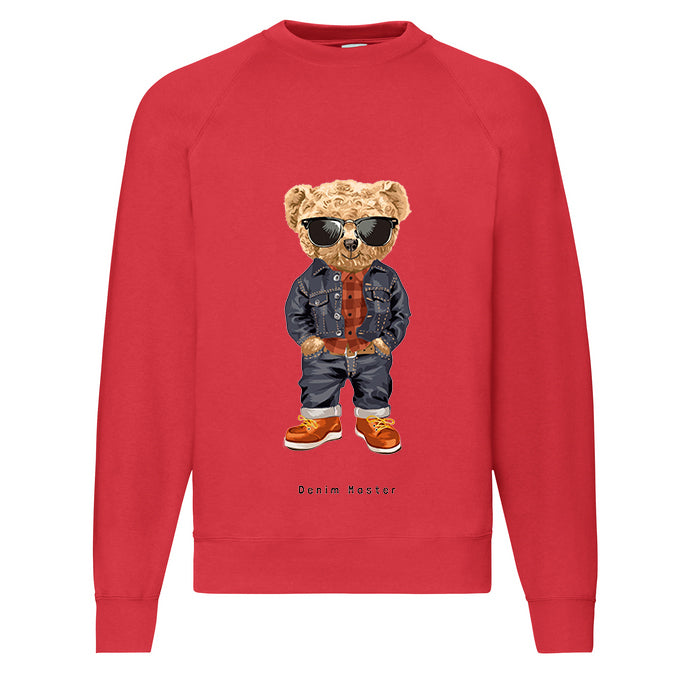 Eco-Friendly Denim Monster Bear Pullover
