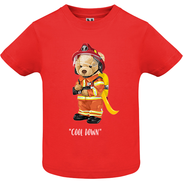 Eco-Friendly Firefighter Bear Baby T-shirt