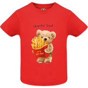 Eco-Friendly French Fries Bear Baby T-shirt