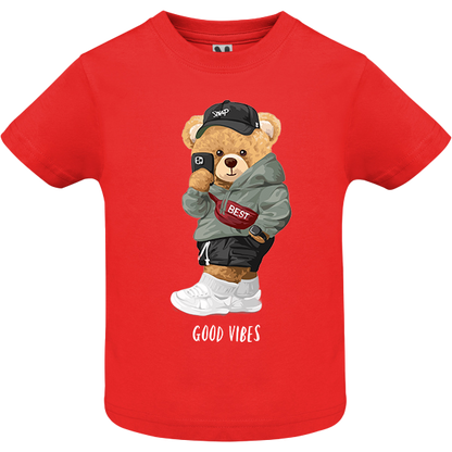 Eco-Friendly Good Vibes Bear Baby T-shirt