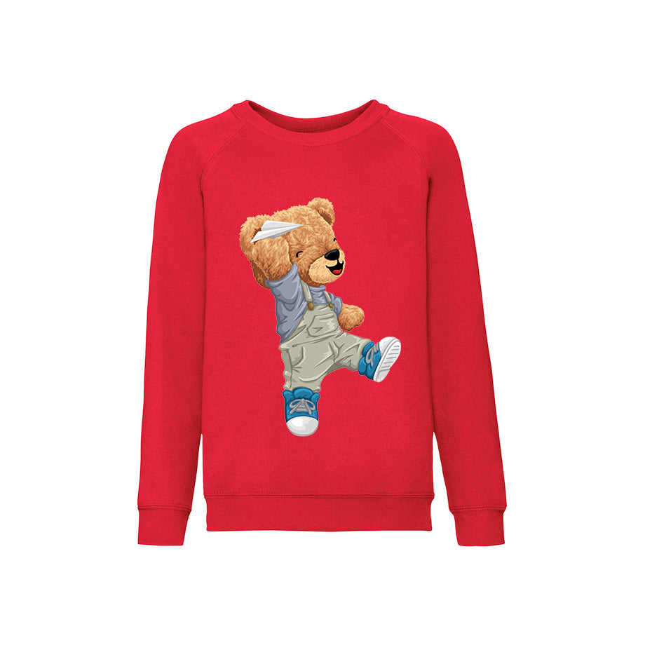 Eco-Friendly Paper Plane Bear Kids Sweater
