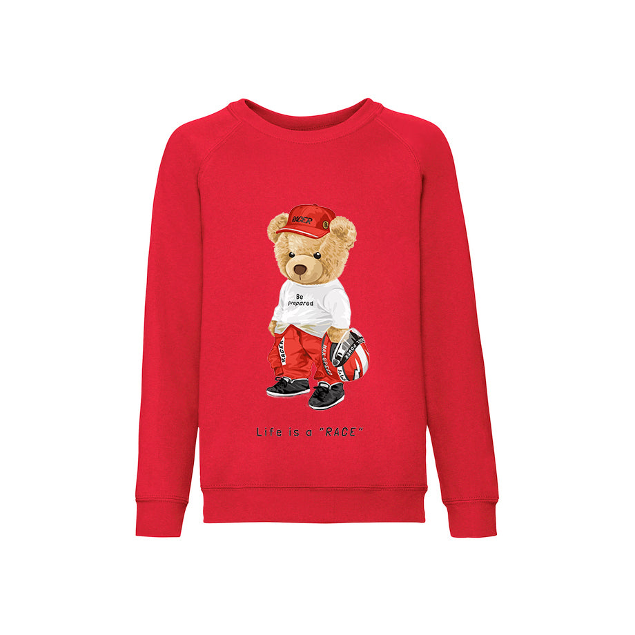 Eco-Friendly Racer Bear Kids Sweater