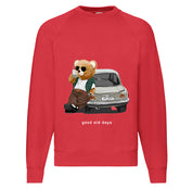 Eco-Friendly Retro Car Bear Pullover