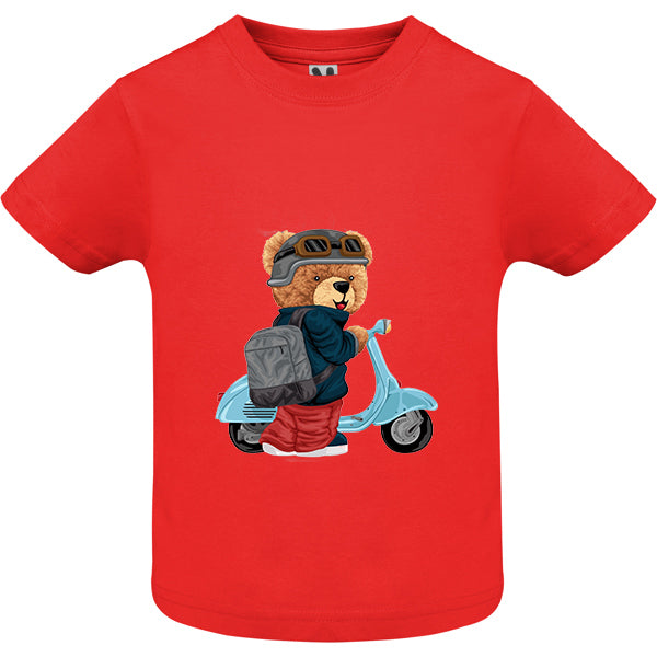 Eco-Friendly Scooter Bear Baby T-shirt
