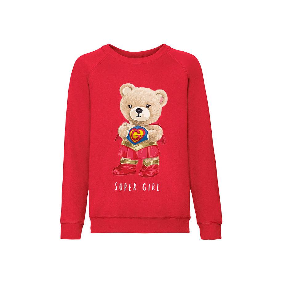 Eco-Friendly Supergirl Bear Kids Sweater