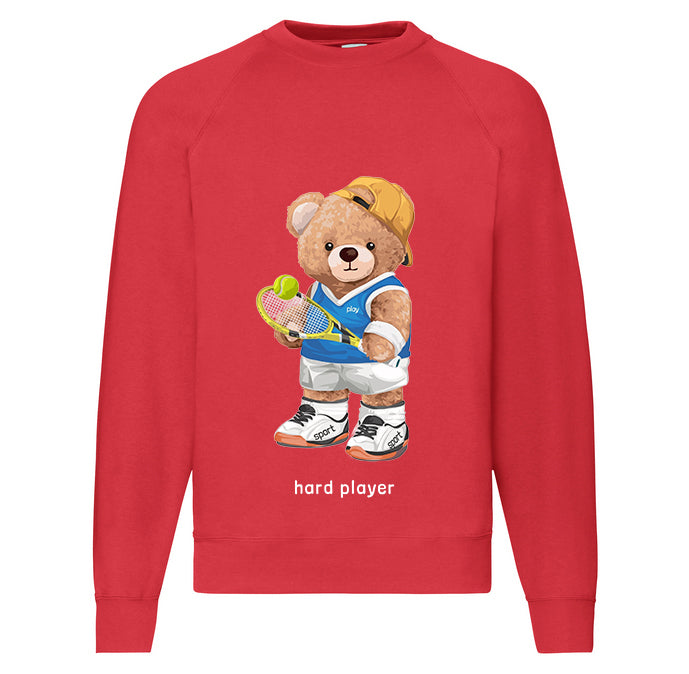 Eco-Friendly Tennis Player Bear Pullover