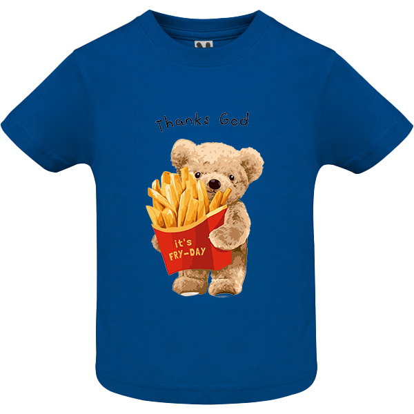 Eco-Friendly French Fries Bear Baby T-shirt