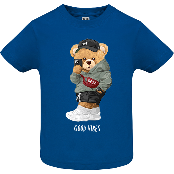 Eco-Friendly Good Vibes Bear Baby T-shirt