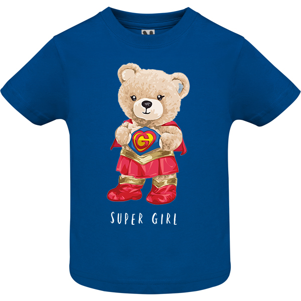 Eco-Friendly Super Girl Bear Baby T-shirt