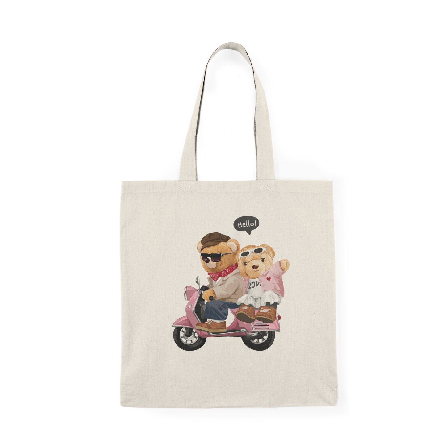 Eco Tote Bag Scooter Bear