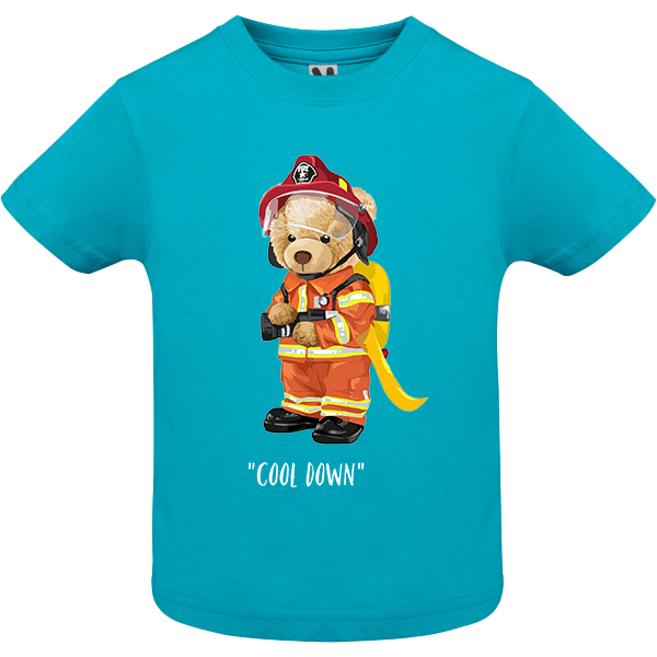 Eco-Friendly Firefighter Bear Baby T-shirt