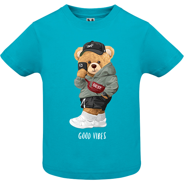 Eco-Friendly Good Vibes Bear Baby T-shirt