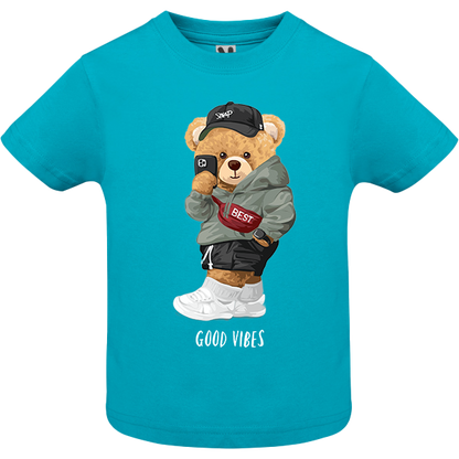 Eco-Friendly Good Vibes Bear Baby T-shirt
