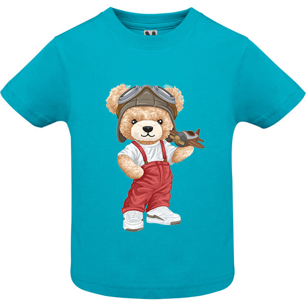 Eco-Friendly Pilot Bear Baby T-shirt