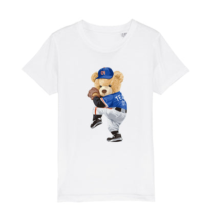 Eco-Friendly Baseball Bear Kids T-shirt