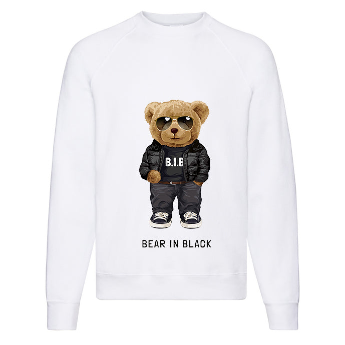 Eco-Friendly Bear in Black Pullover