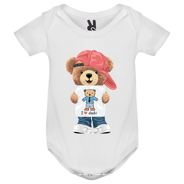 Eco-Friendly Love Daddy Bear Baby Bodysuit