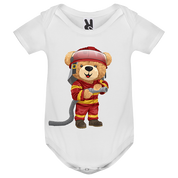 Eco-Friendly Firefighter Bear Baby Bodysuit