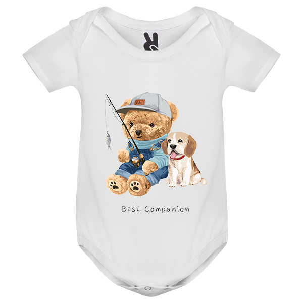 Eco-Friendly Fisher Bear Baby Bodysuit