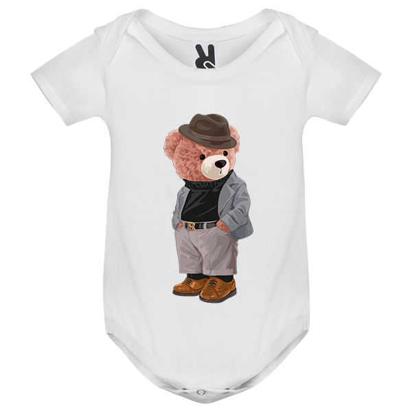 Eco-Friendly Gentleman Bear Baby Bodysuit