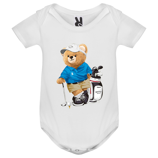 Eco-Friendly Golf Bear Baby Bodysuit