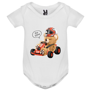 Eco-Friendly Karting Bear Baby Bodysuit