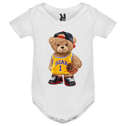 Eco-Friendly Lakers Bear Baby Bodysuit