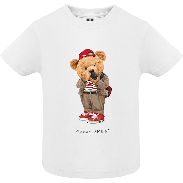 Eco-Friendly Camera Bear Baby T-shirt
