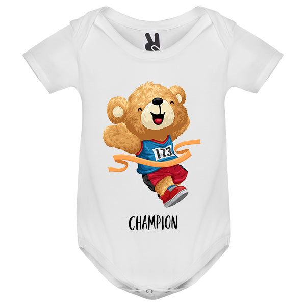 Eco-Friendly Winner Bear Baby Bodysuit