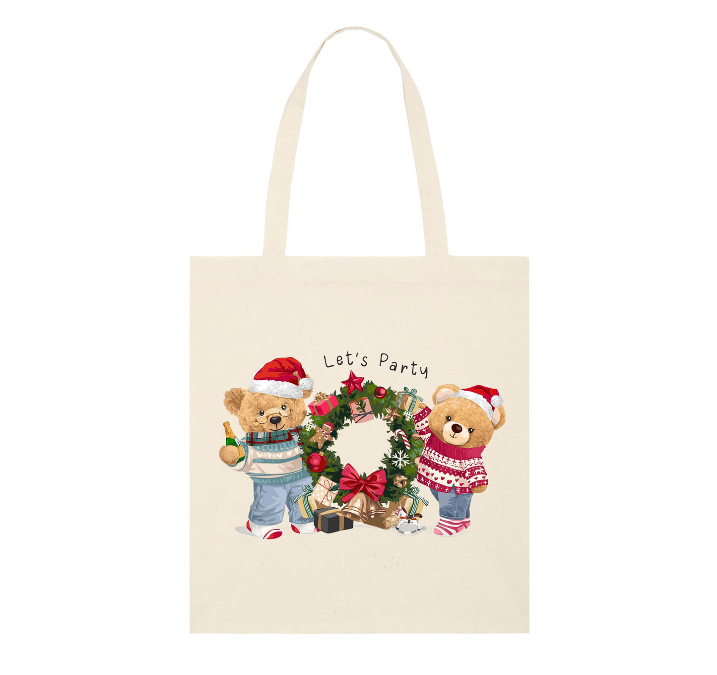 Eco-Friendly Christmas Bears Tote Bag