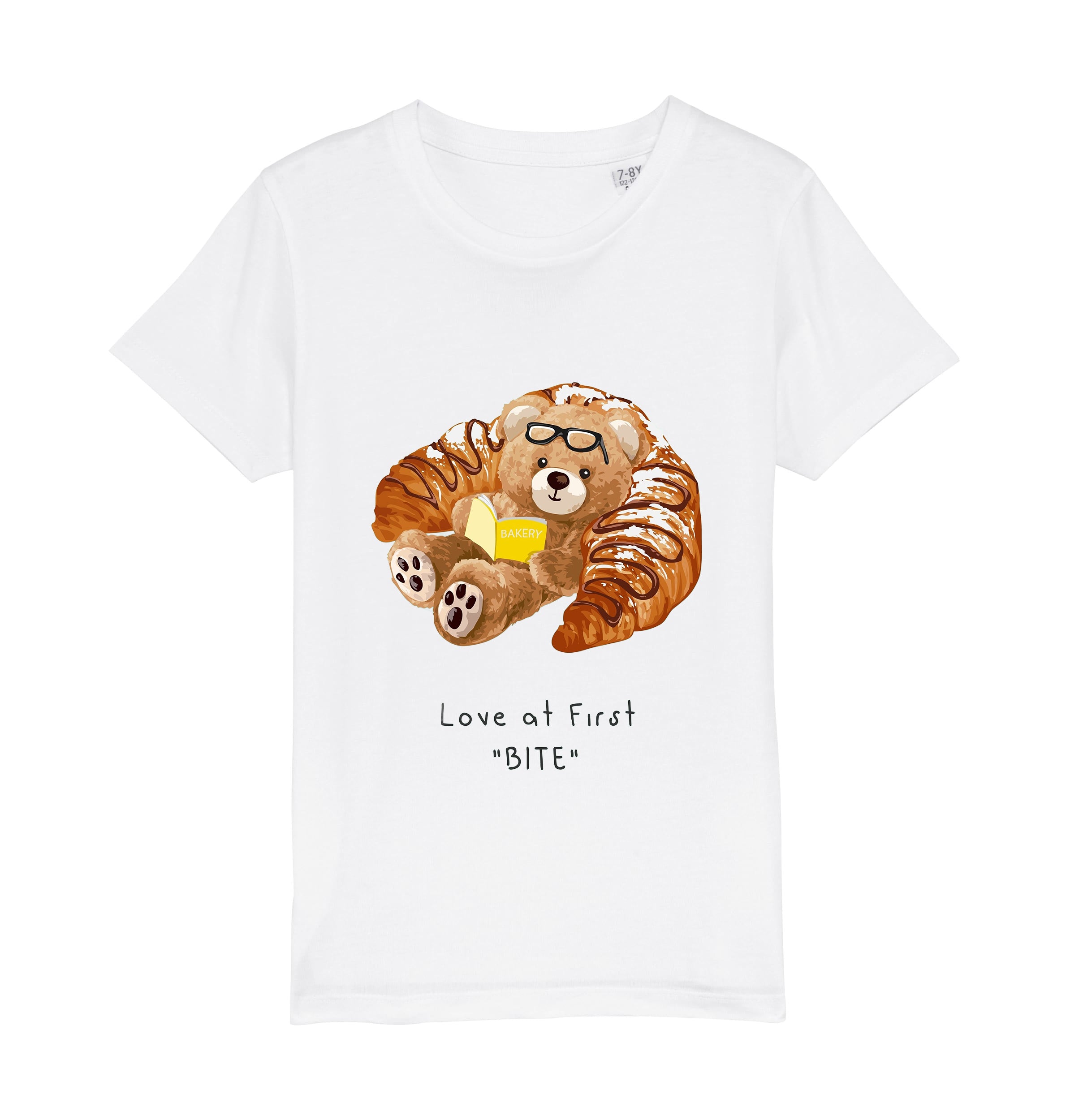 Eco-Friendly Croissant Bear Kids T-shirt