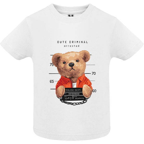 Eco-Friendly Cute Criminal Bear Baby T-shirt